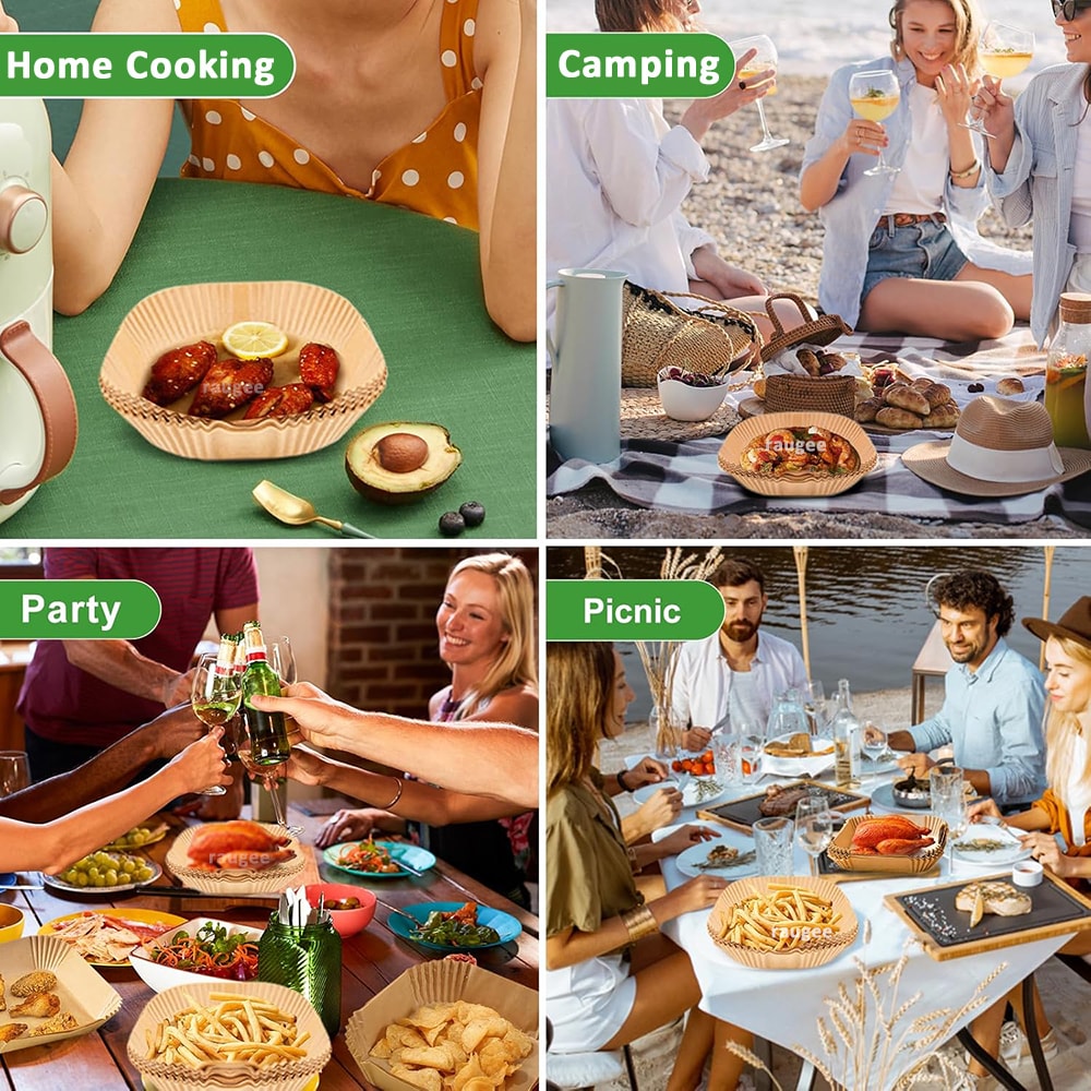 Oil Proof Isolation Paper Tray NonStick Air Fryer Baking Mat 5