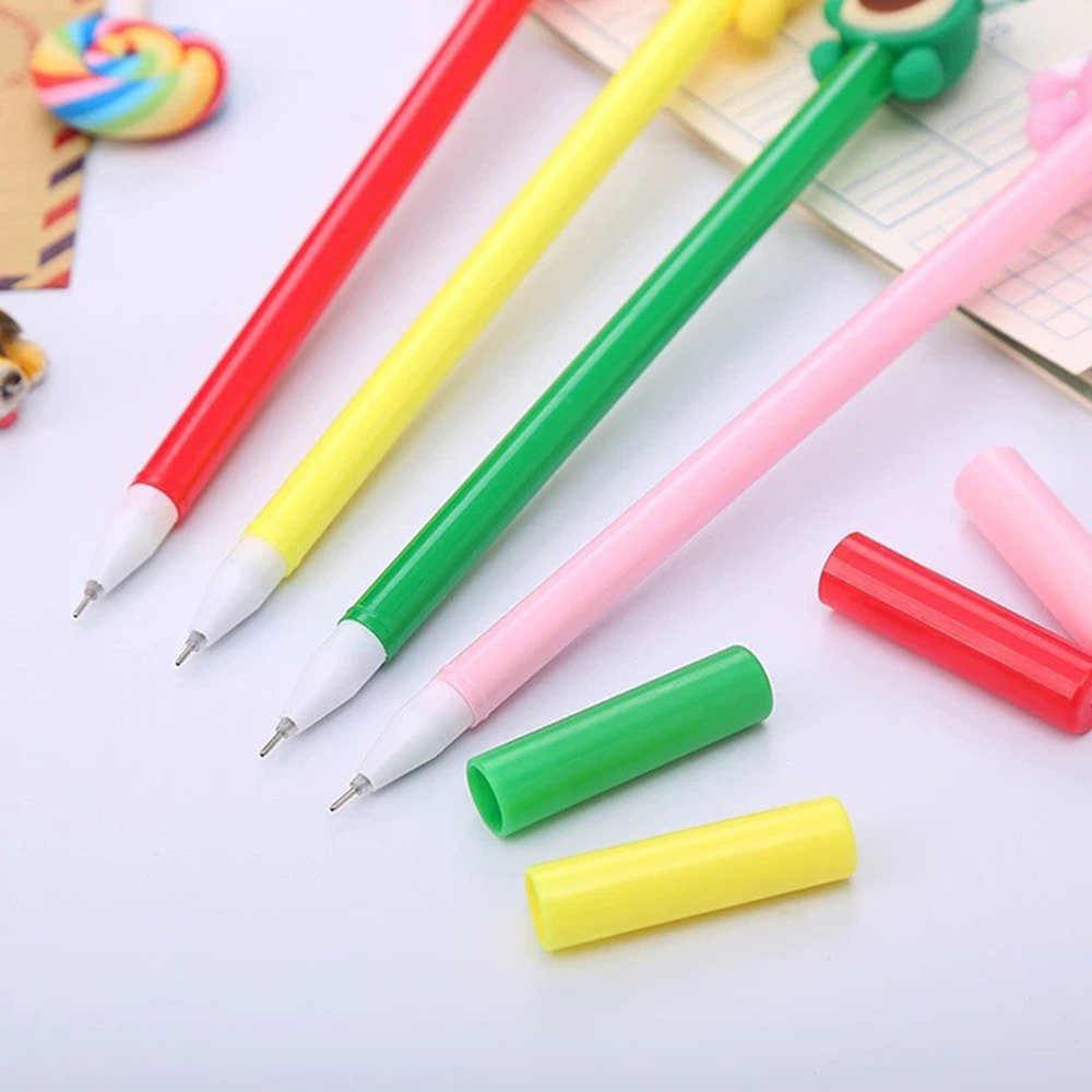 Cartoon Shape Gel Pens For Kids Fruit Face Writing Tools With Comfortable Grip School Office Suppli 1