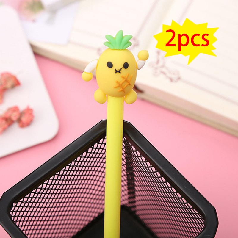 Cartoon Shape Gel Pens For Kids Fruit Face Writing Tools With Comfortable Grip School Office Suppli 8