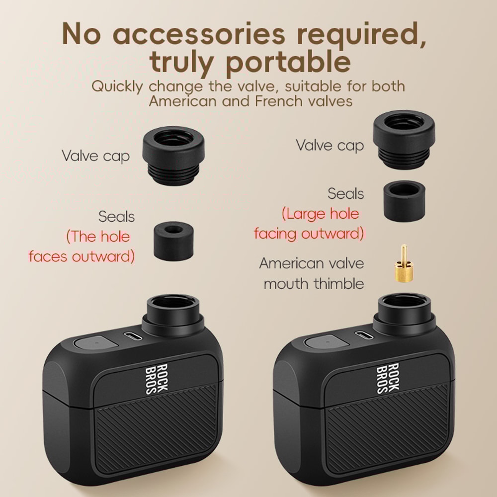 Rechargeable Portable Mini Electric Bicycle Pump MTB Road Air Inflator Bike Pump For AV FV Valve 2