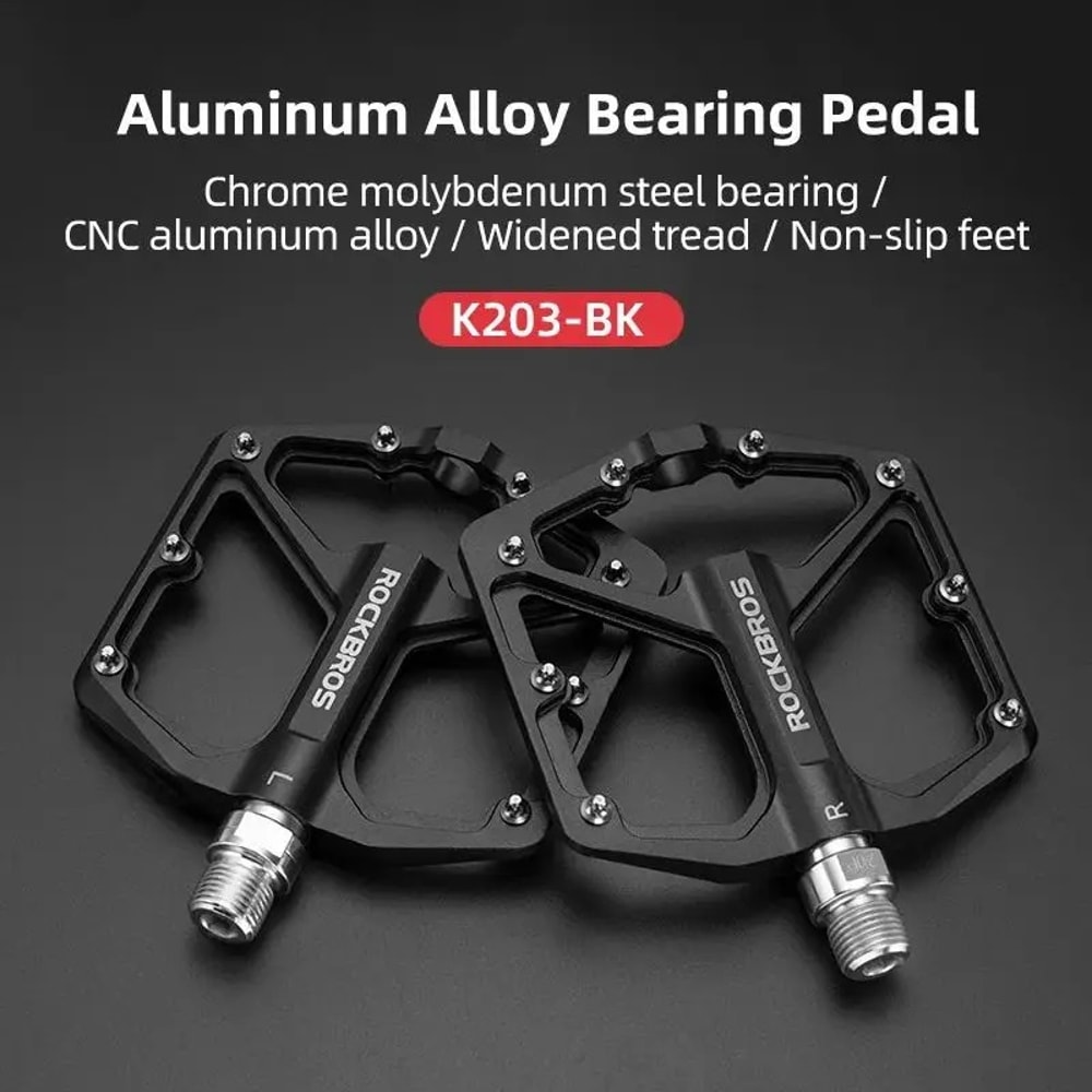 Aluminum Alloy Bike Pedals Antislip Onepiece MTB Road Cycling Pedals With Sealed Bearings 9