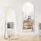 Arched Full Length Mirror with Aluminum Alloy Thin Frame, Standing or Leaning Full Body Mirror for Bedroom Use