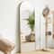 Arched Full Length Mirror with Aluminum Alloy Thin Frame, Standing or Leaning Full Body Mirror for Bedroom Use