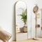 Arched Full Length Mirror with Aluminum Alloy Thin Frame, Standing or Leaning Full Body Mirror for Bedroom Use