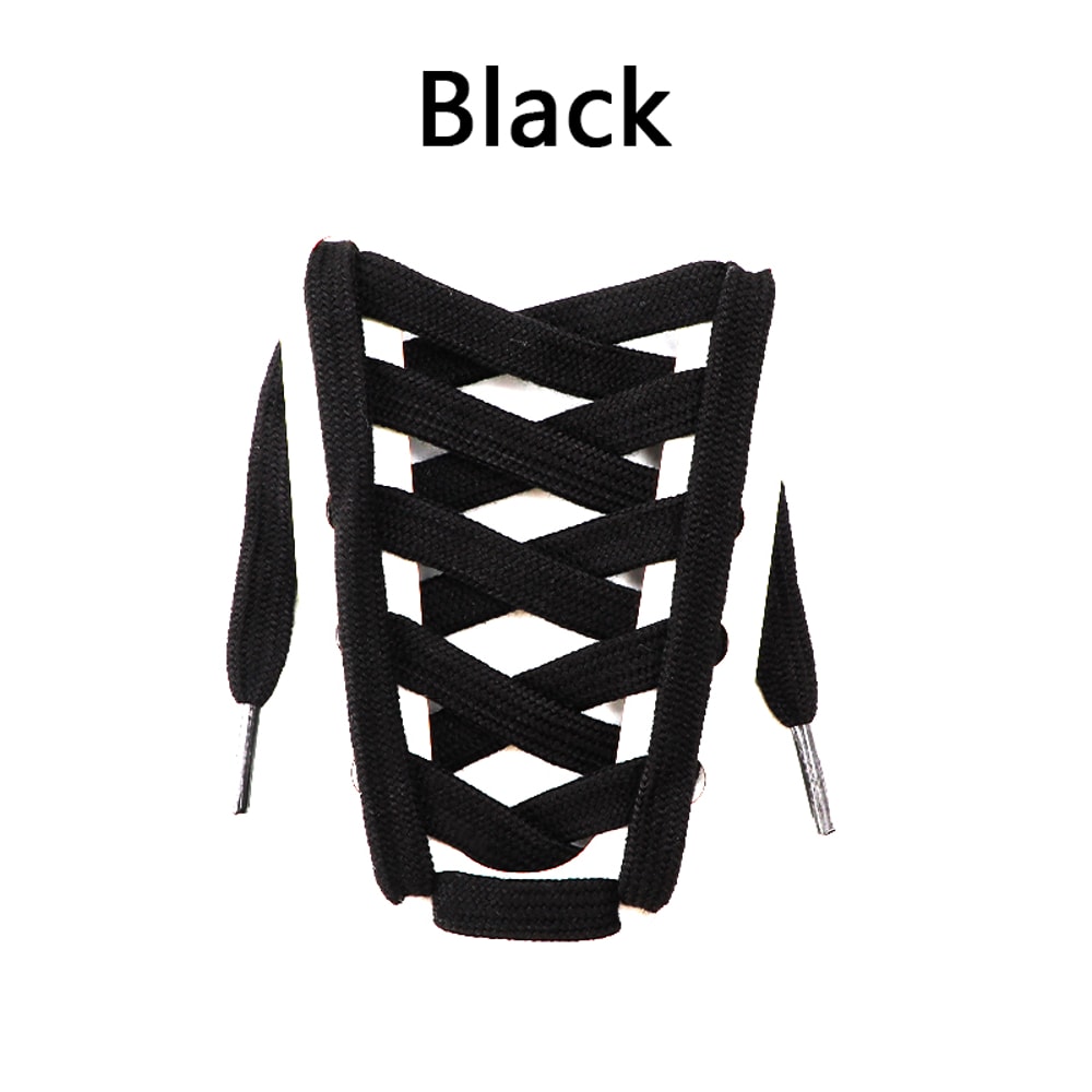 Flat Shoelaces For Sneakers Wearresistant Canvas Sports Shoe Laces Solid Cotton Rugged For Women Me 8