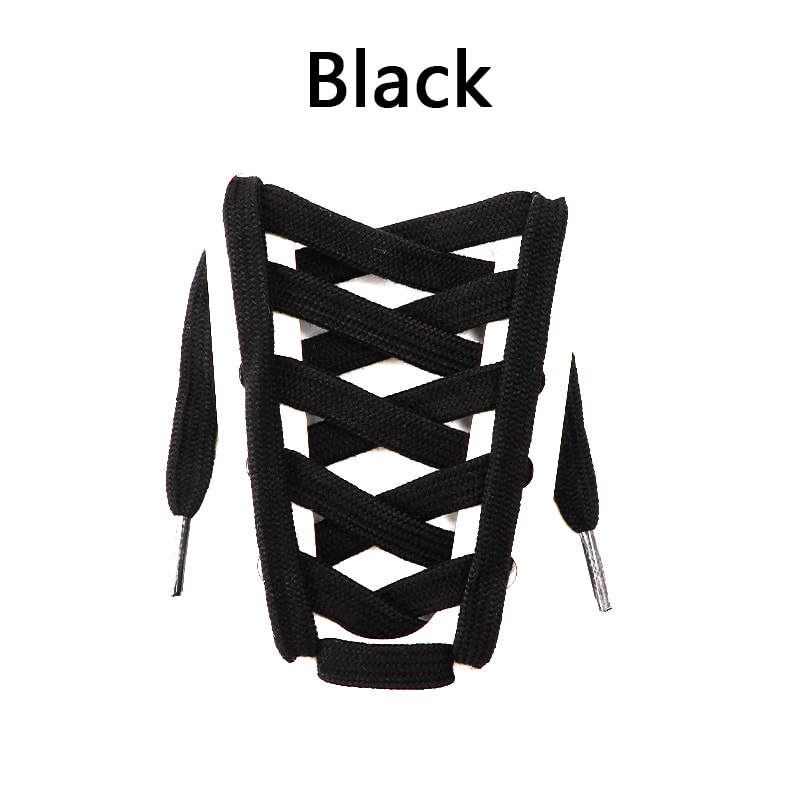 Flat Shoelaces For Sneakers Wearresistant Canvas Sports Shoe Laces Solid Cotton Rugged For Women Me 8