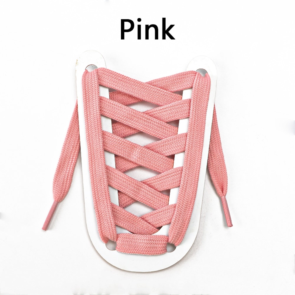 Flat Shoelaces For Sneakers Wearresistant Canvas Sports Shoe Laces Solid Cotton Rugged For Women Me 9