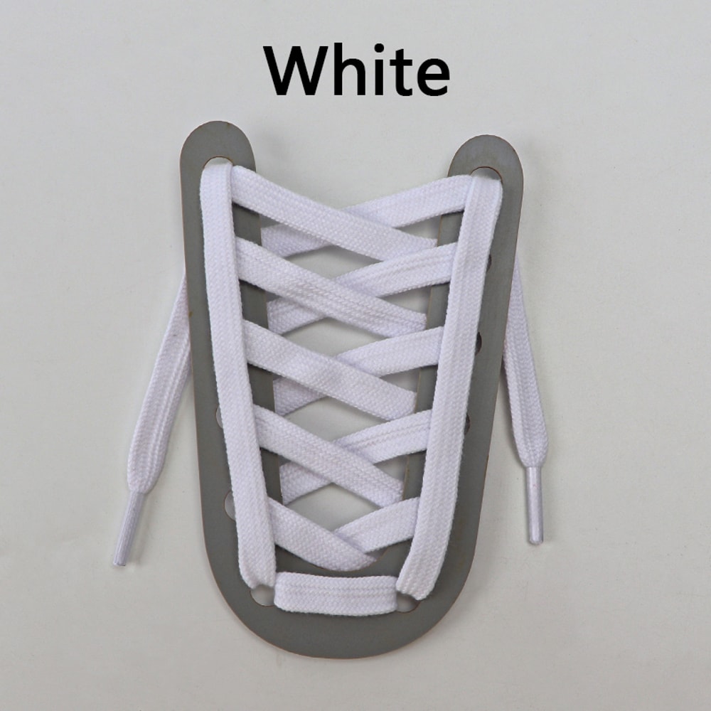 Flat Shoelaces For Sneakers Wearresistant Canvas Sports Shoe Laces Solid Cotton Rugged For Women Me 10
