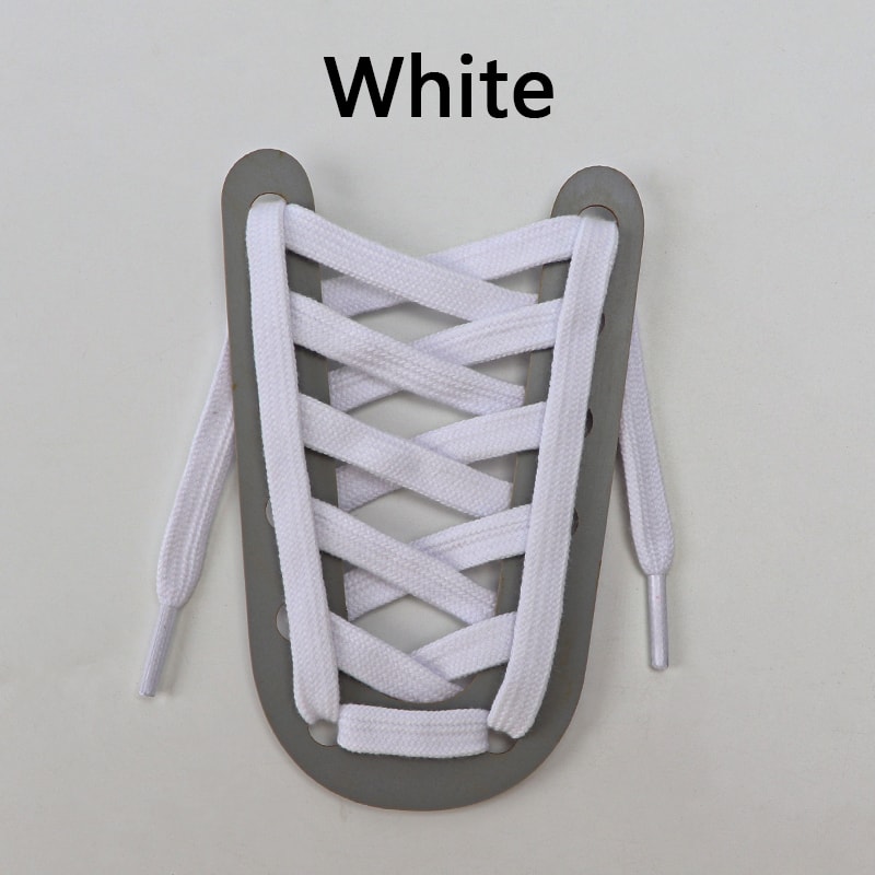 Flat Shoelaces For Sneakers Wearresistant Canvas Sports Shoe Laces Solid Cotton Rugged For Women Me 10