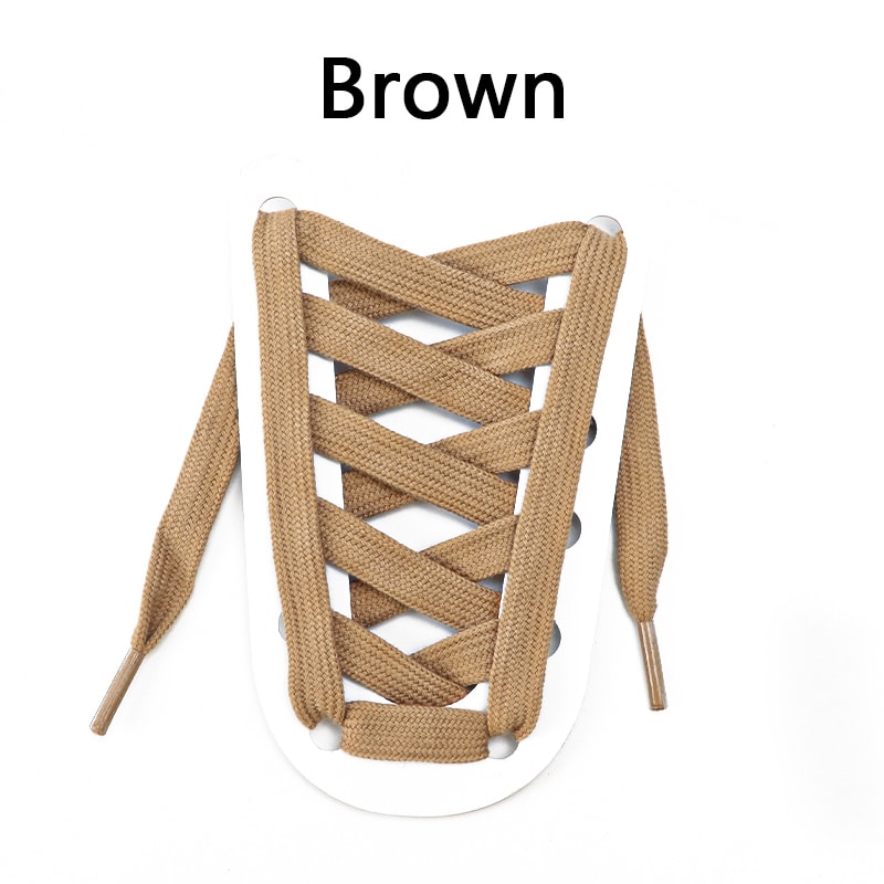 Flat Shoelaces For Sneakers Wearresistant Canvas Sports Shoe Laces Solid Cotton Rugged For Women Me 12