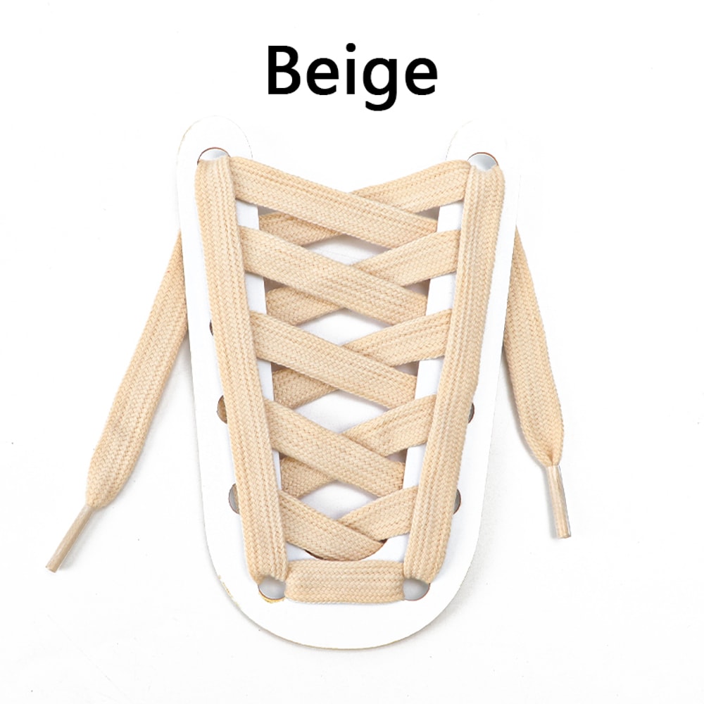 Flat Shoelaces For Sneakers Wearresistant Canvas Sports Shoe Laces Solid Cotton Rugged For Women Me 13