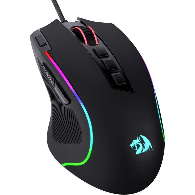White RGB Gaming Mouse, Wired Optical with 11 Programmable Buttons