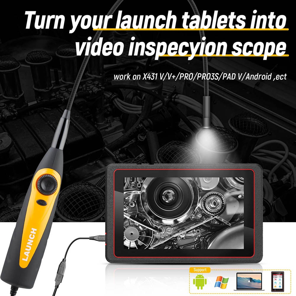 Flexible Endoscope Videoscope Camera Waterproof For Launch X431 Scanners 3