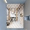 Multi-piece Combination Diamond-shaped 3D Mirror Wall Stickers, Splicing Stickers for Wall Decor