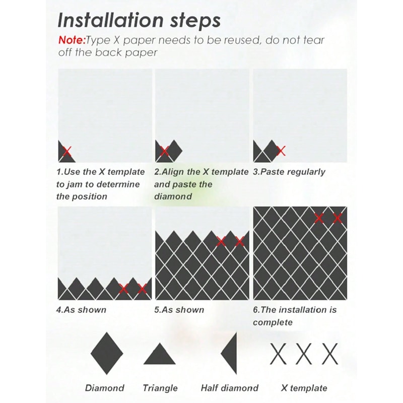 Multi-piece Combination Diamond-shaped 3D Mirror Wall Stickers, Splicing Stickers for Wall Decor