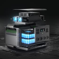 expandable portable power station lfp battery emergency household and outdoor power supply