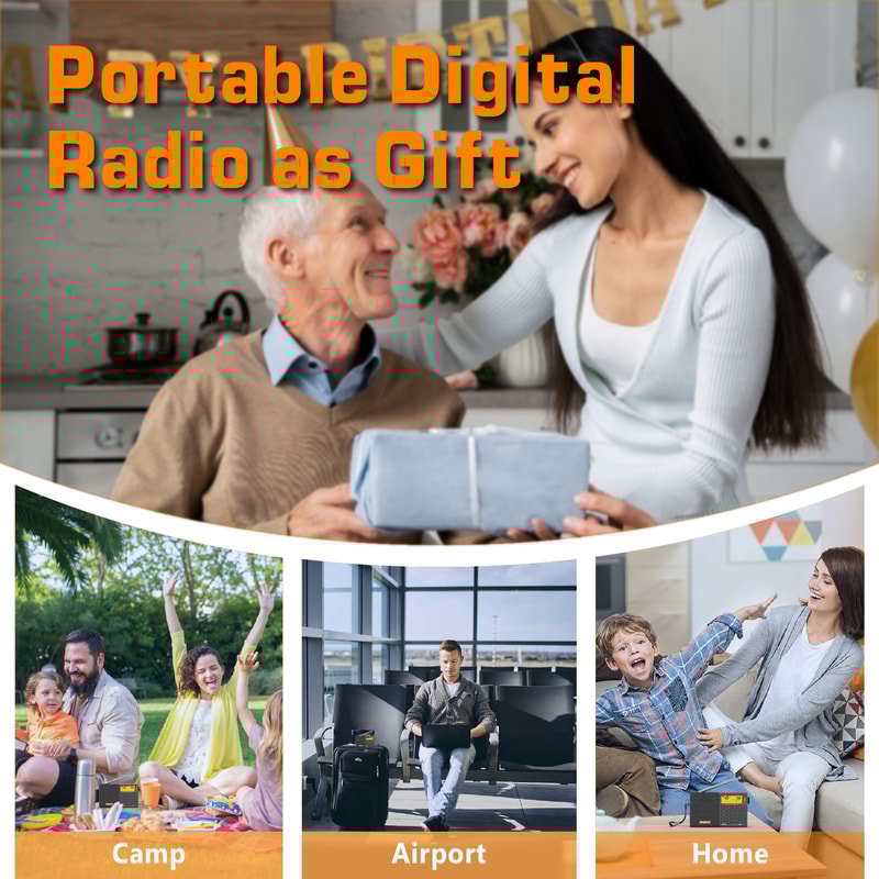 Rechargeable Radio Receiver Full Band Portable Radio With Multifunction Deep Sound Stereo 4