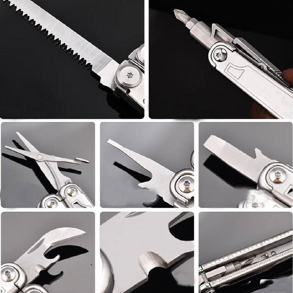 Multitools Cable Clip Multifunctional Clamps Multi Pliers Folding Knife 4