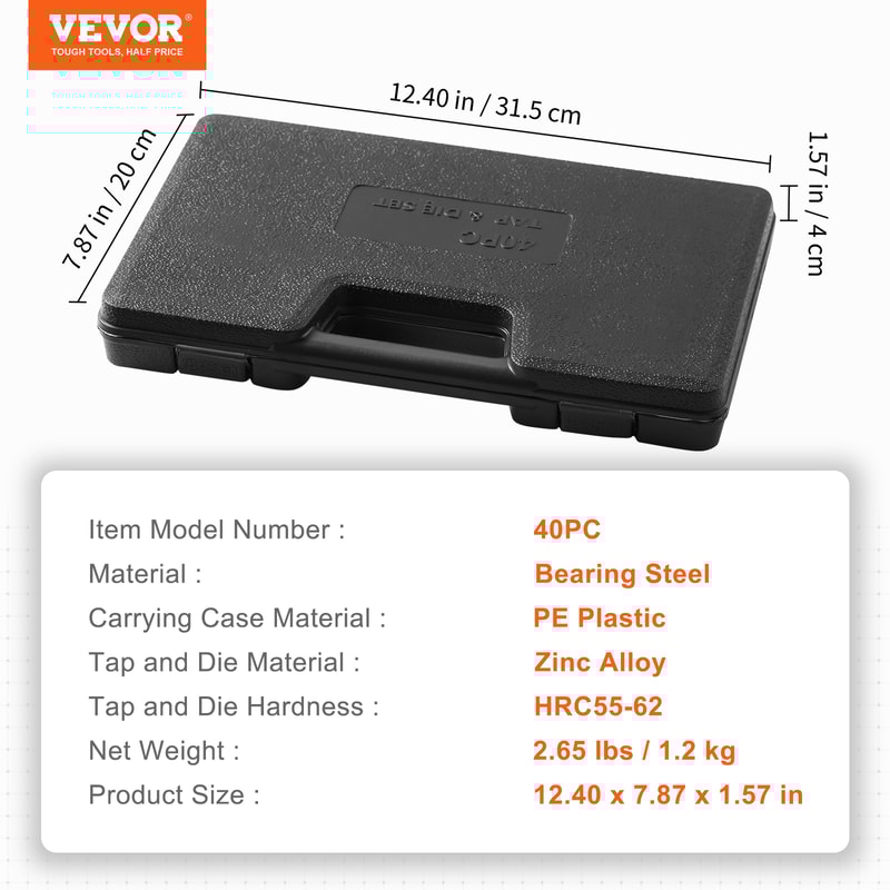 Essential Threading Tool Metric SAE Standard Bearing Steel Taps And Dies 6