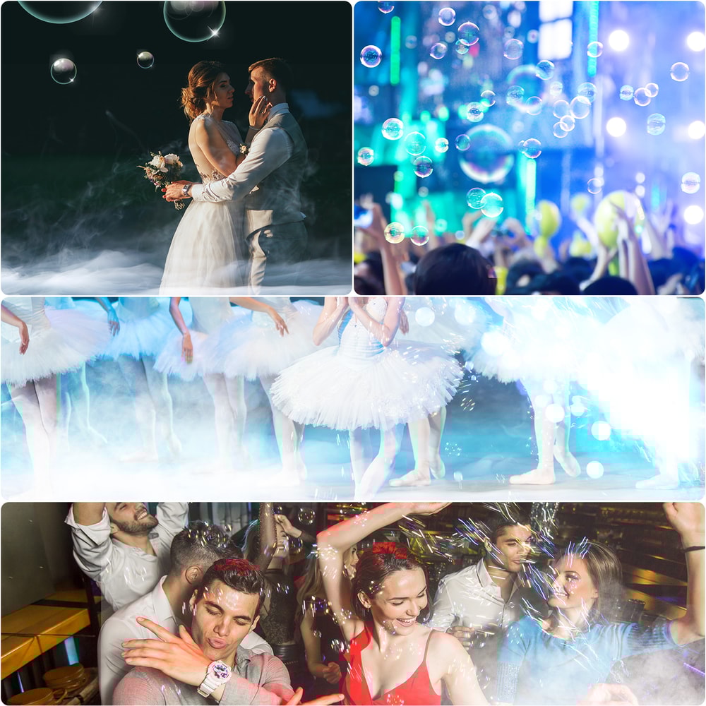 LED Bubble Fog Machine Smoke Bubble Machine RGB Stage Light For Party Wedding DJ 3