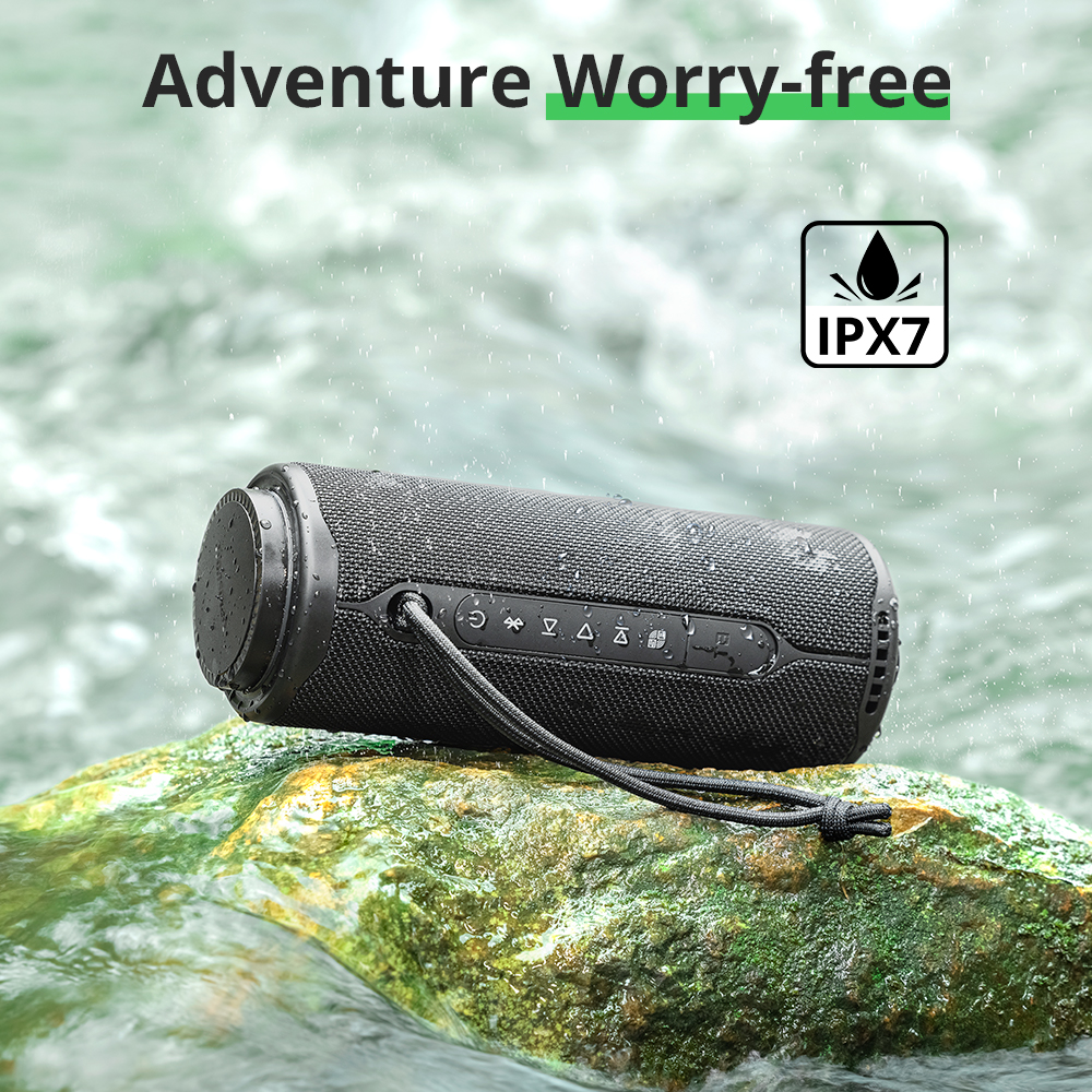 Bluetooth Portable Speaker With Deep Bass 360 Degree Sound Waterproof IPX7 For Outdoor Use 3