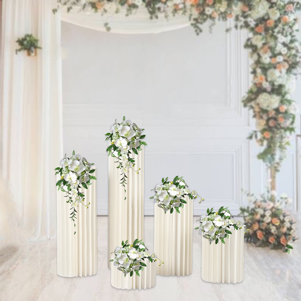 Flower Vase Cylinder Centerpiece Stand Wedding Centerpieces Cardboard Vases Sets For Party Tables D 1