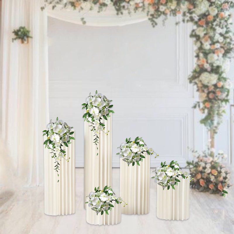 Flower Vase Cylinder Centerpiece Stand Wedding Centerpieces Cardboard Vases Sets For Party Tables D 1