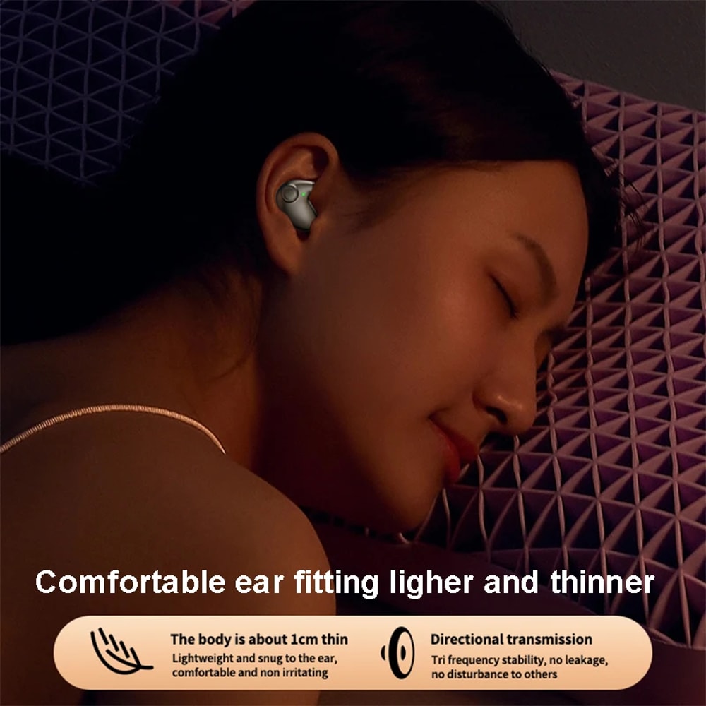Wireless Bluetooth Invisible Sleep Earphones, Noise Reduction Touch Control Headsets, IPX5 Waterproof Earbuds