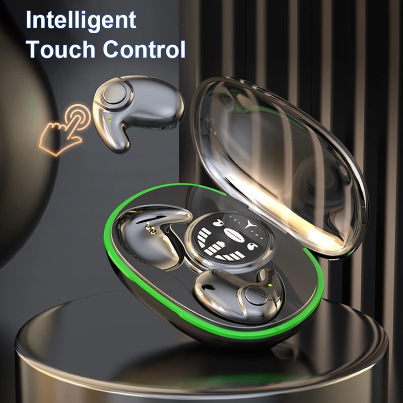 Wireless Bluetooth Invisible Sleep Earphones, Noise Reduction Touch Control Headsets, IPX5 Waterproof Earbuds