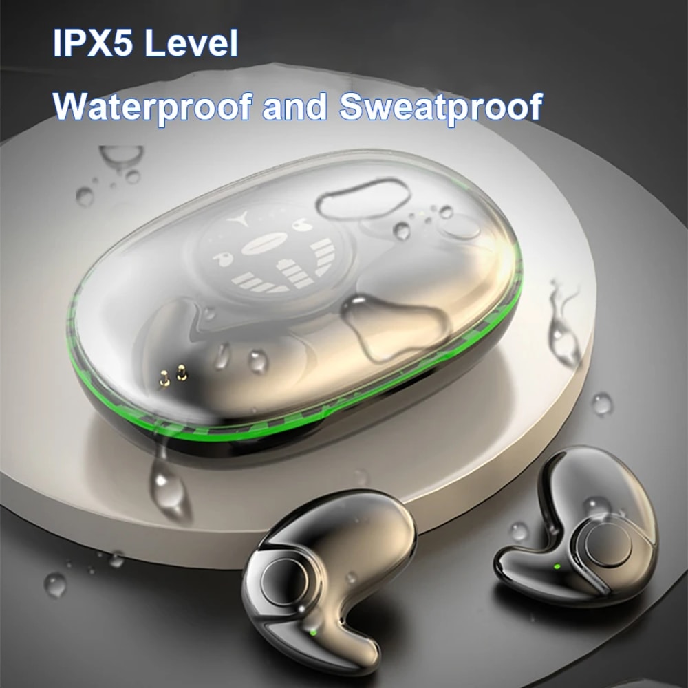 Wireless Bluetooth Invisible Sleep Earphones, Noise Reduction Touch Control Headsets, IPX5 Waterproof Earbuds