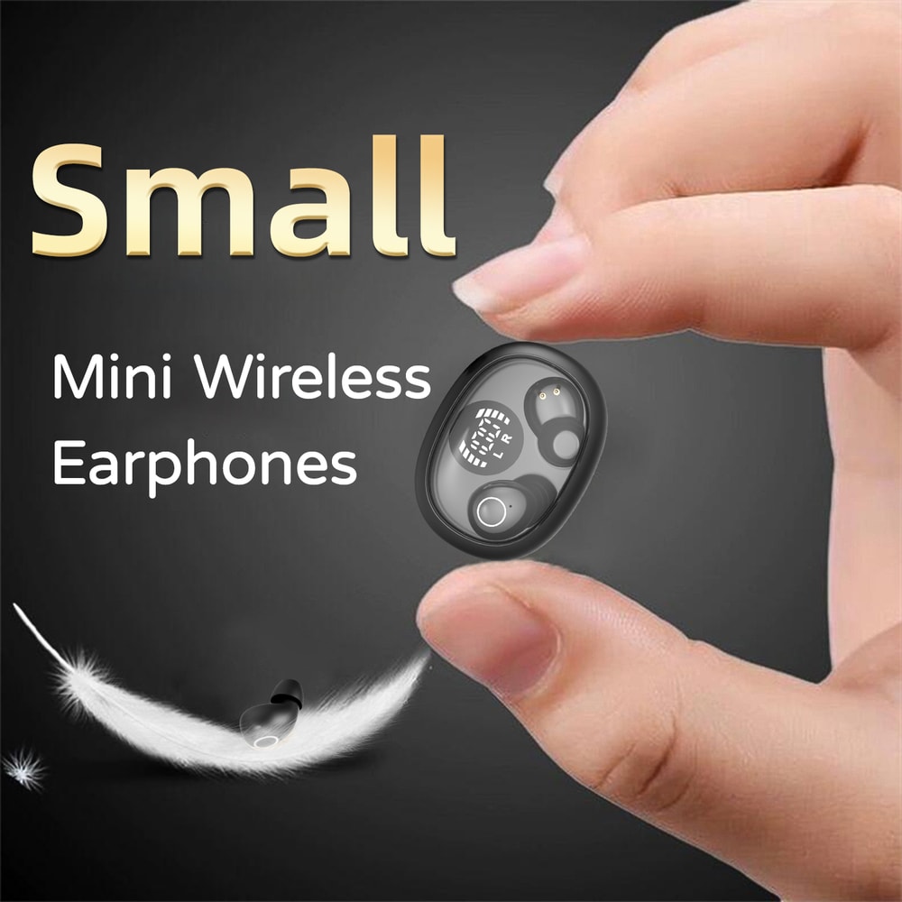 Smallest Tiny Earbuds, Invisible Sleep Wireless Bluetooth Headset with Mic for Comfort