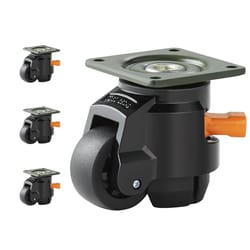 leveling casters with handle design, heavy duty swivel caster wheels for height adjustable feet