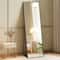 Leaning WallMounted Mirror Full Body Standing Mirror With Aluminum Alloy Frame For Living Room 0