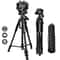 Aluminum Phone Travel Self Tripod With Pan Head Mount For Canon Nikon DSLR Camera