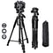 Aluminum Phone Travel Self Tripod With Pan Head Mount For Canon Nikon DSLR Camera