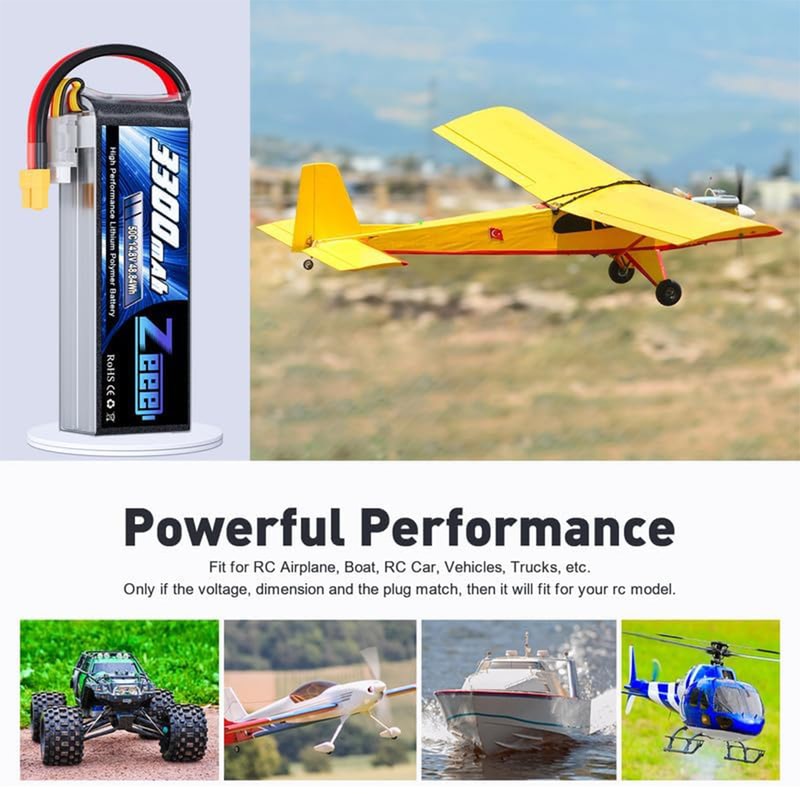 Lipo FPV Drone Battery XT60 Plug For RC Car Trucks Helicopters Model Parts 4