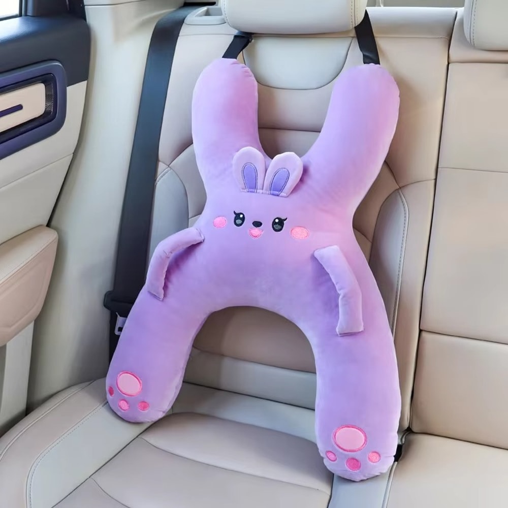 Prevent Leaning Head Back Seat Sleeping Aid Kids Car Neck Pillow With Seat Belt For Comfortable Lon 5
