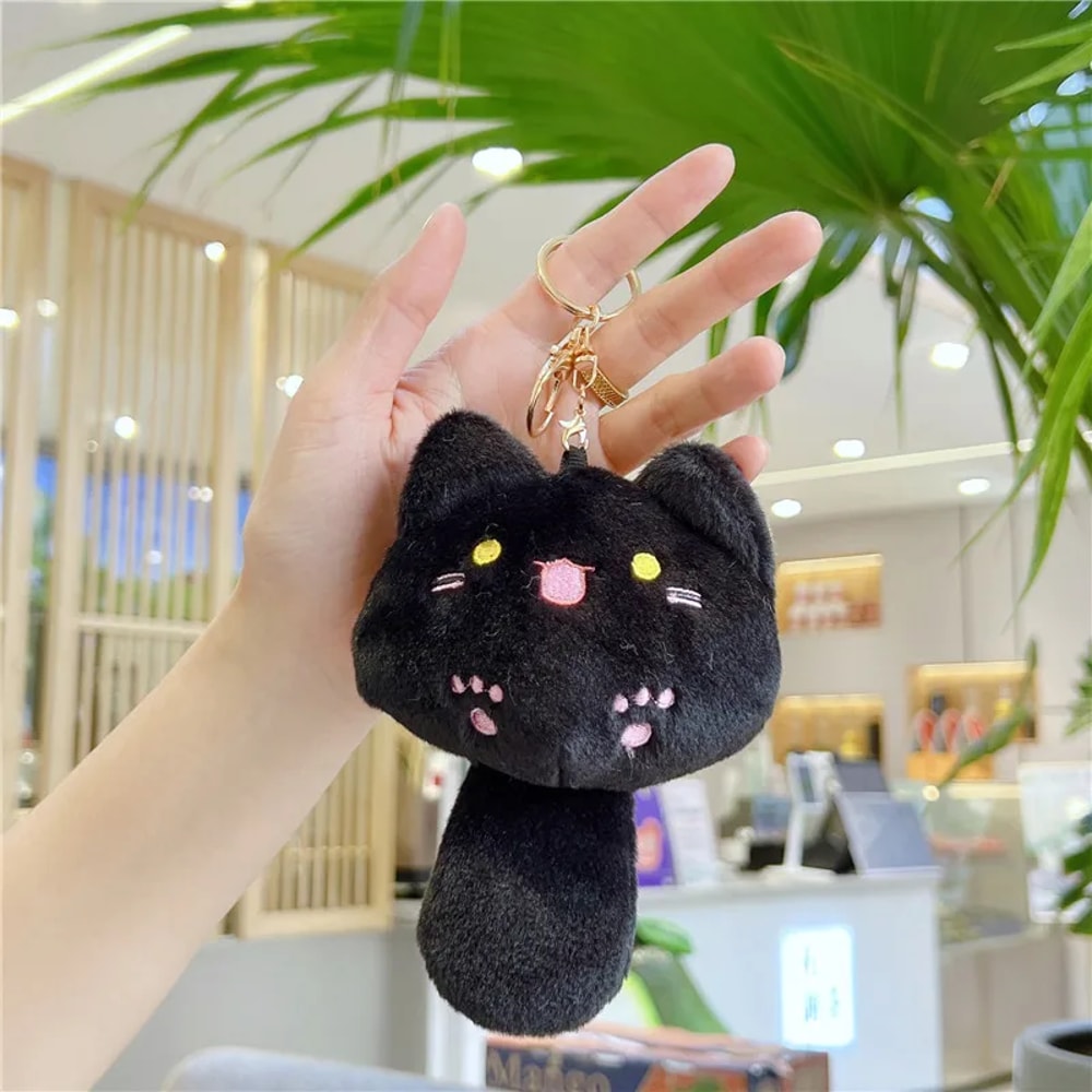 Kawaii Plush Cat Keychain Toy Doll Cute Handbag Schoolbag Car Backpack Pendant Gift 2