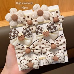 sweet flower bow elastic bands, cute hair accessories suitable for daily use, comfortable ponytail holders