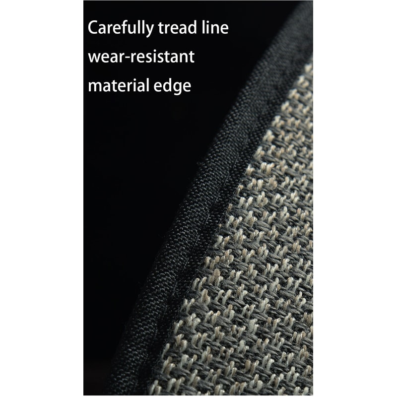 Burlap Car Seat Cushion Three Piece Set Natural Fiber Auto Seat Protection Kit 2