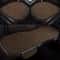 Burlap Car Seat Cushion Three Piece Set Natural Fiber Auto Seat Protection Kit 5