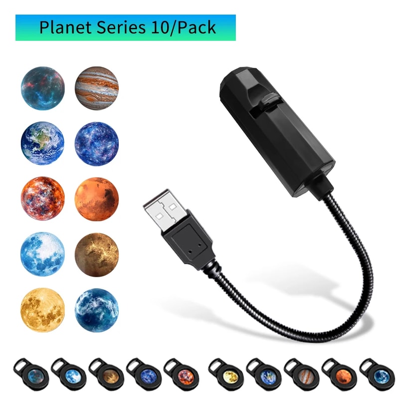 LED USB Projector Night Light Moon Lamp For Ceiling Wall Holiday Ornaments Room Atmosphere Mood Lig 9