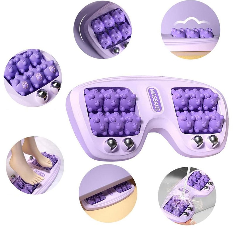 Multi Point Foot Roller Massager Purple Color Magnetic Beads Deep Therapy Rubbing For Feet Care 1
