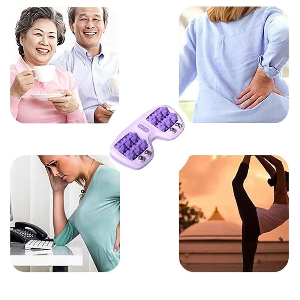 Multi Point Foot Roller Massager Purple Color Magnetic Beads Deep Therapy Rubbing For Feet Care 2