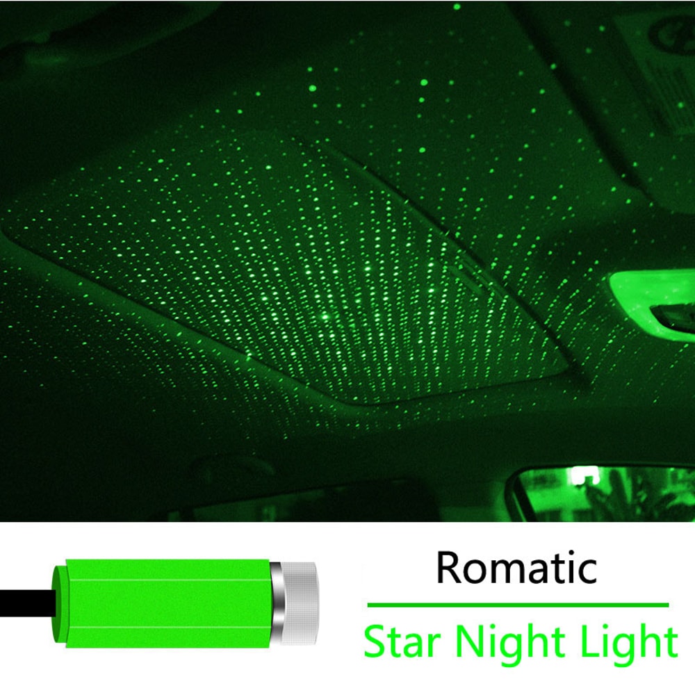 USB Powered Galaxy Star Projector Lamp for Car, Romantic LED Starry Sky Night Light Plug and Play Decor