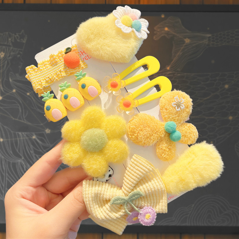 Cute Headdress Girl Hairpins Childrens Plush Hair Clip For Autumn And Winter Baby Hair Accessory Hi 5