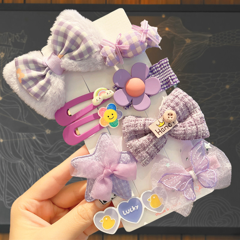 Cute Headdress Girl Hairpins Childrens Plush Hair Clip For Autumn And Winter Baby Hair Accessory Hi 6