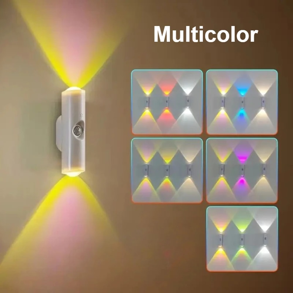 Rechargeable LED Wall Lamp Motion Sensor LED Smart Light Bedside Night Light For Living Room Bedroo 7