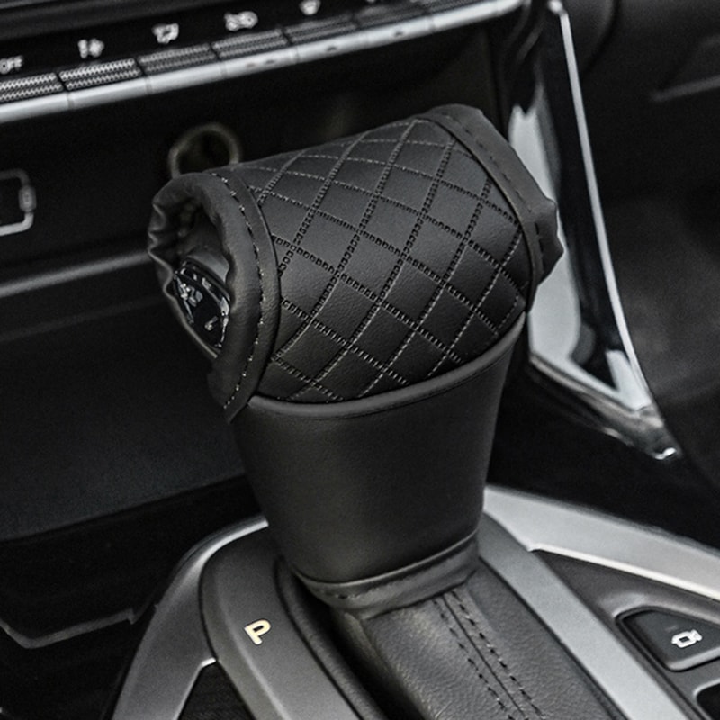 PU Leather Universal Car Gear Shift Cover NonSlip DustProof Shifter Knob Protector Interior Gear Le 6