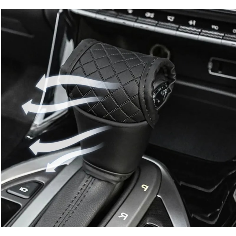 PU Leather Universal Car Gear Shift Cover NonSlip DustProof Shifter Knob Protector Interior Gear Le 5